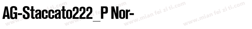 AG-Staccato222_P Nor字体转换